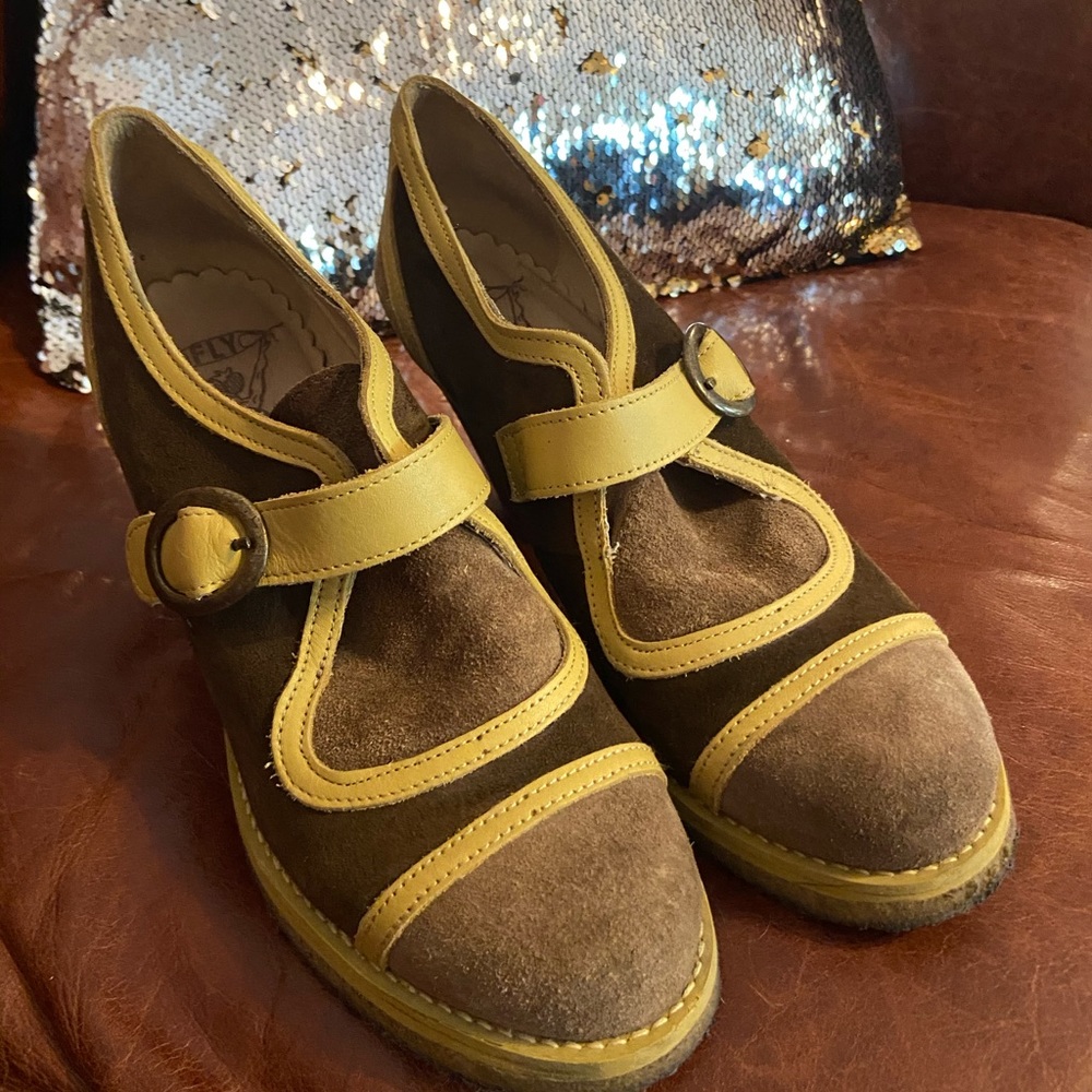 Last chance Fly London heeled Maryjanes 39/8-8.5